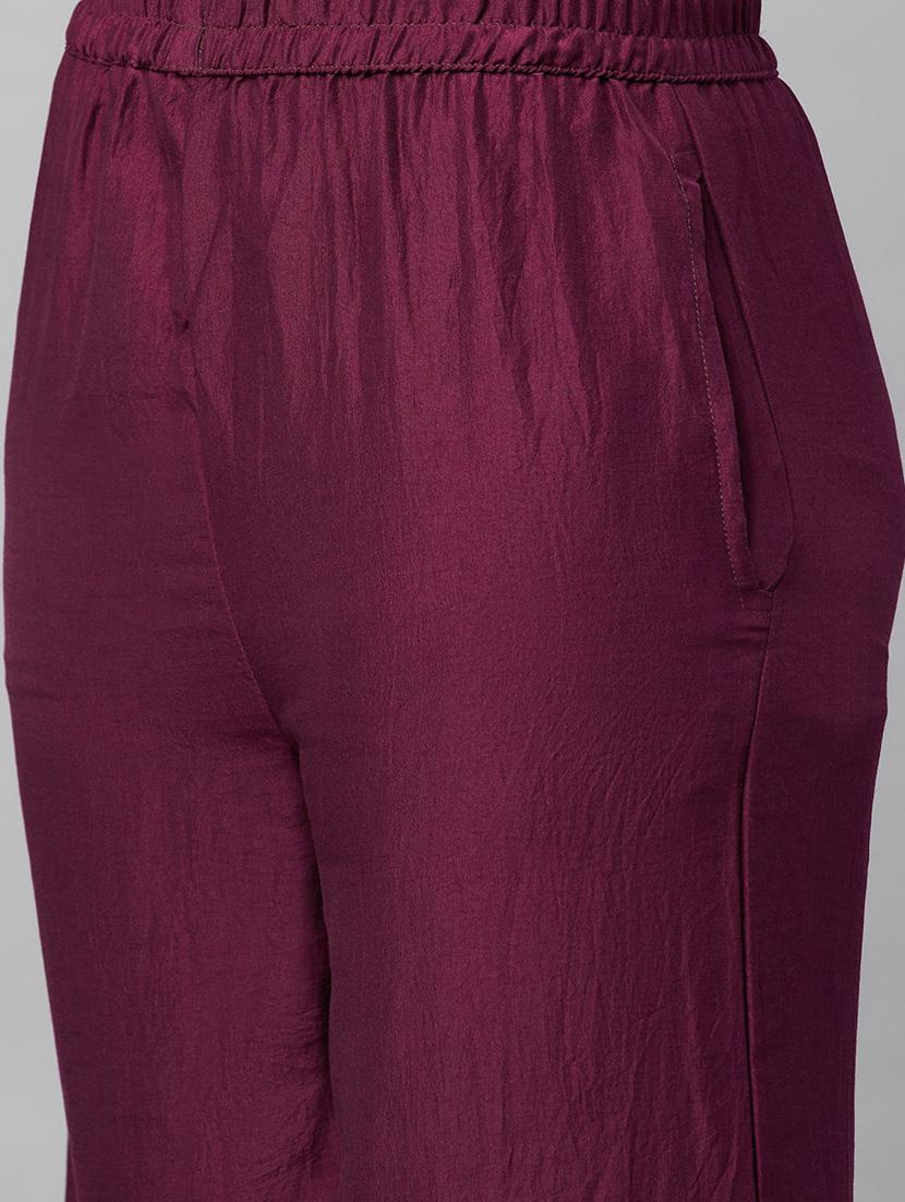 purple kurta palazzo set - 18412276 - Zoom Image - 6