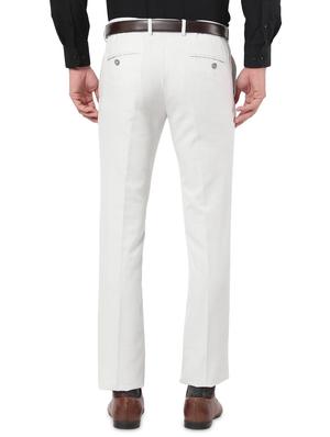 grey checkered flat front formal trouser - 18412463 - Standard Image - 3