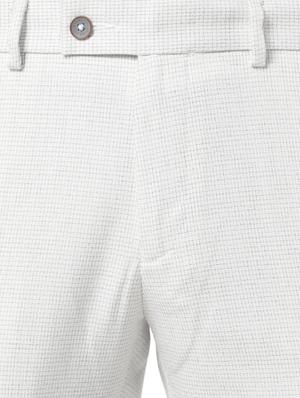 grey checkered flat front formal trouser - 18412463 - Standard Image - 4