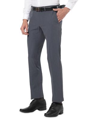 charcoal-grey solid formal trouser - 18412465 - Standard Image - 2