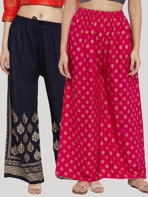 set of 2 pcs printed palazzo - 18412718 - Standard Image - 1