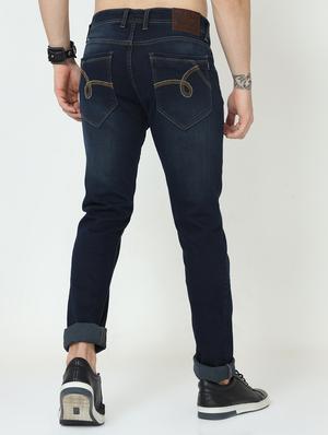 navy blue light-washed denim jean - 18412889 - Standard Image - 3