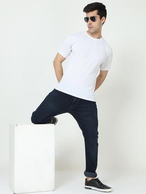 navy blue light-washed denim jean - 18412889 - Standard Image - 4