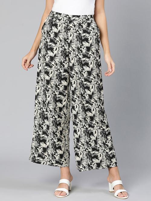 printed flat front trouser - 18412908 - Standard Image - 1