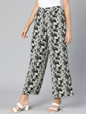 printed flat front trouser - 18412908 - Standard Image - 2