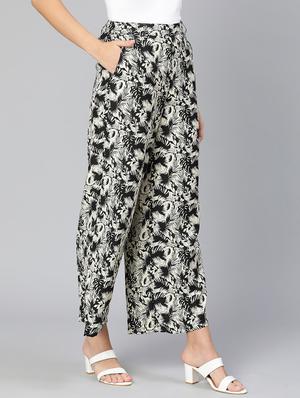 printed flat front trouser - 18412908 - Standard Image - 3
