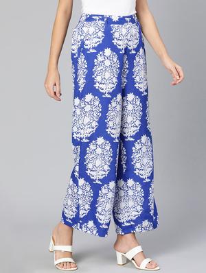 printed flat front trouser - 18412909 - Standard Image - 2