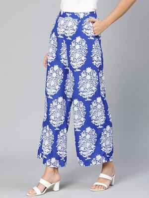 printed flat front trouser - 18412909 - Standard Image - 3