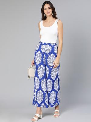 printed flat front trouser - 18412909 - Standard Image - 5