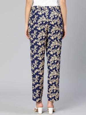 printed flat front trouser - 18412910 - Standard Image - 4