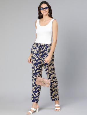 printed flat front trouser - 18412910 - Standard Image - 5