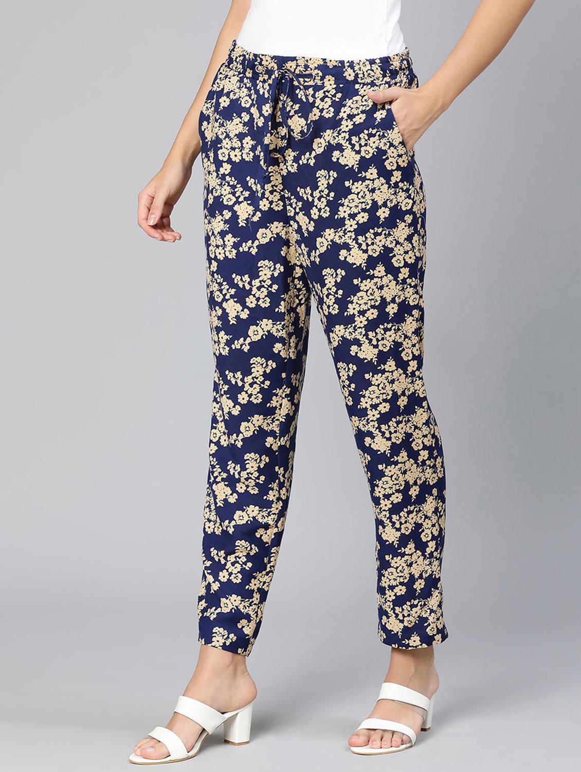 printed flat front trouser - 18412910 - Zoom Image - 2