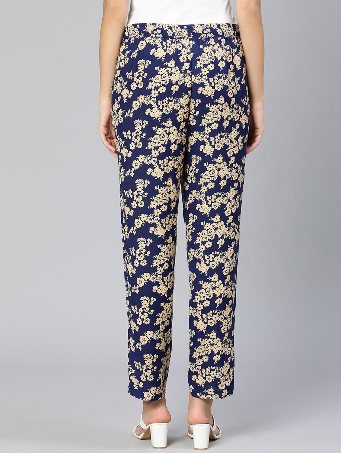 printed flat front trouser - 18412910 - Zoom Image - 4