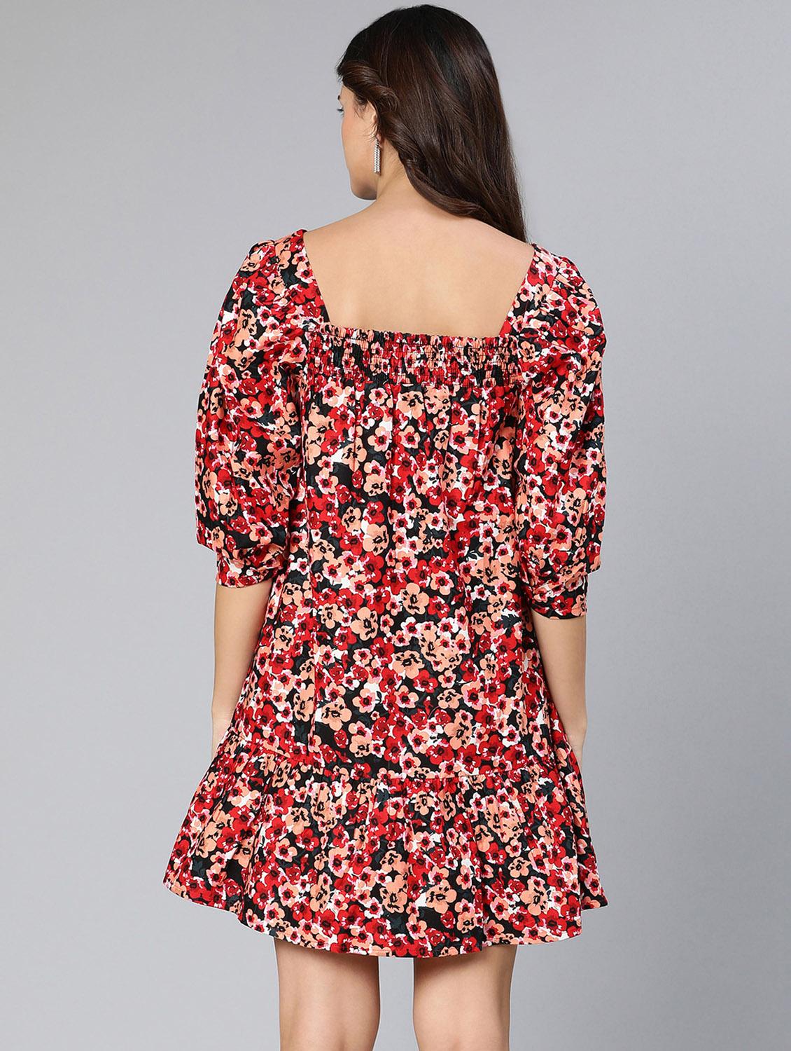 printed fit & flare dress - 18412917 - Zoom Image - 4
