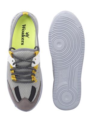 grey pu lace up sneakers - 18413075 - Standard Image - 6