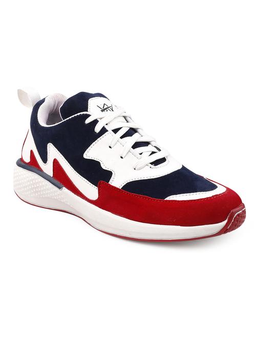 red pu lace up shoes - 18413080 - Standard Image - 1