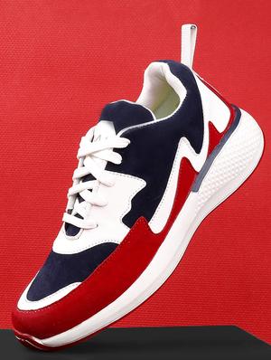 red pu lace up shoes - 18413080 - Standard Image - 2