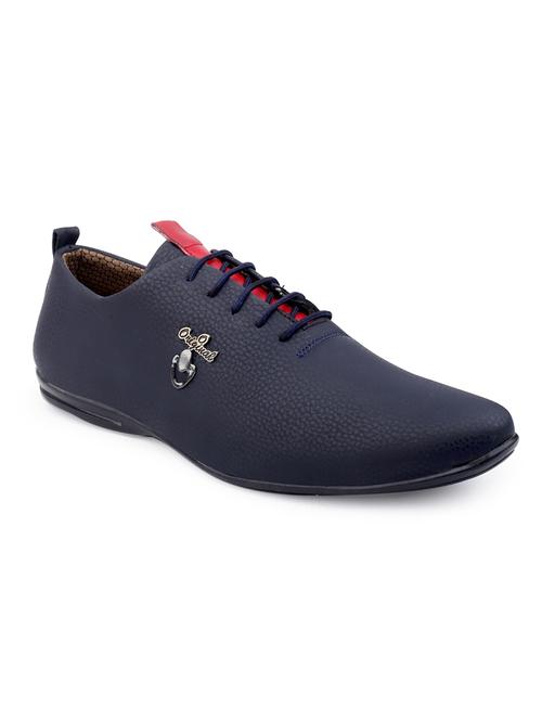 blue pu lace up shoes - 18413085 - Standard Image - 1
