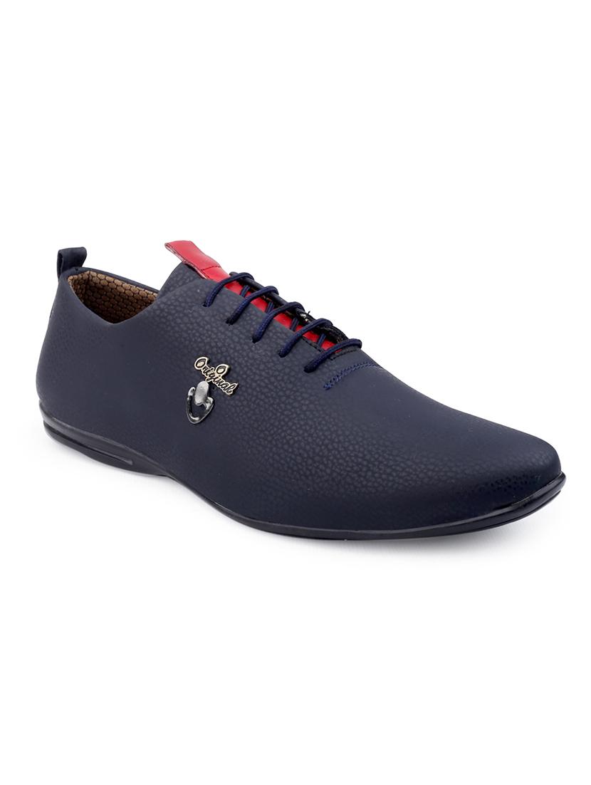 blue pu lace up shoes - 18413085 - Zoom Image - 1