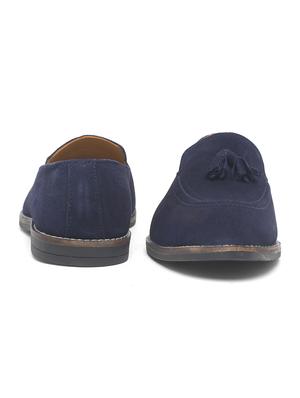 blue suede slip on loafers - 18414273 - Standard Image - 4