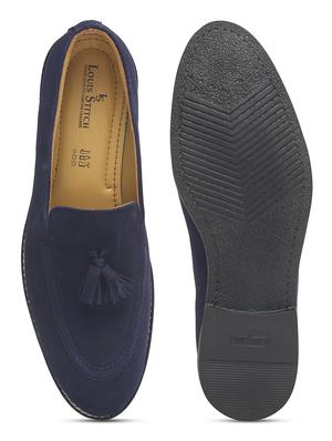 blue suede slip on loafers - 18414273 - Standard Image - 5