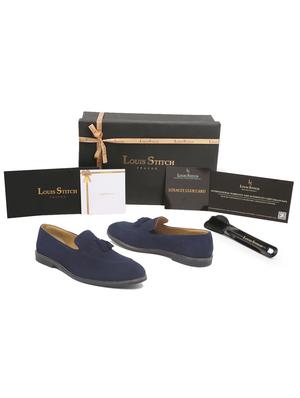 blue suede slip on loafers - 18414273 - Standard Image - 6