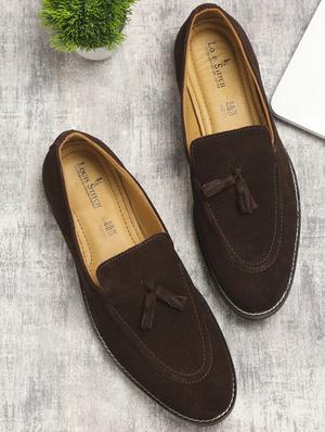 brown suede slip on loafers - 18414277 - Standard Image - 3
