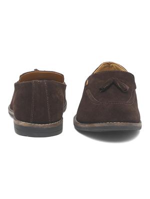 brown suede slip on loafers - 18414277 - Standard Image - 4
