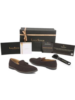 brown suede slip on loafers - 18414277 - Standard Image - 6