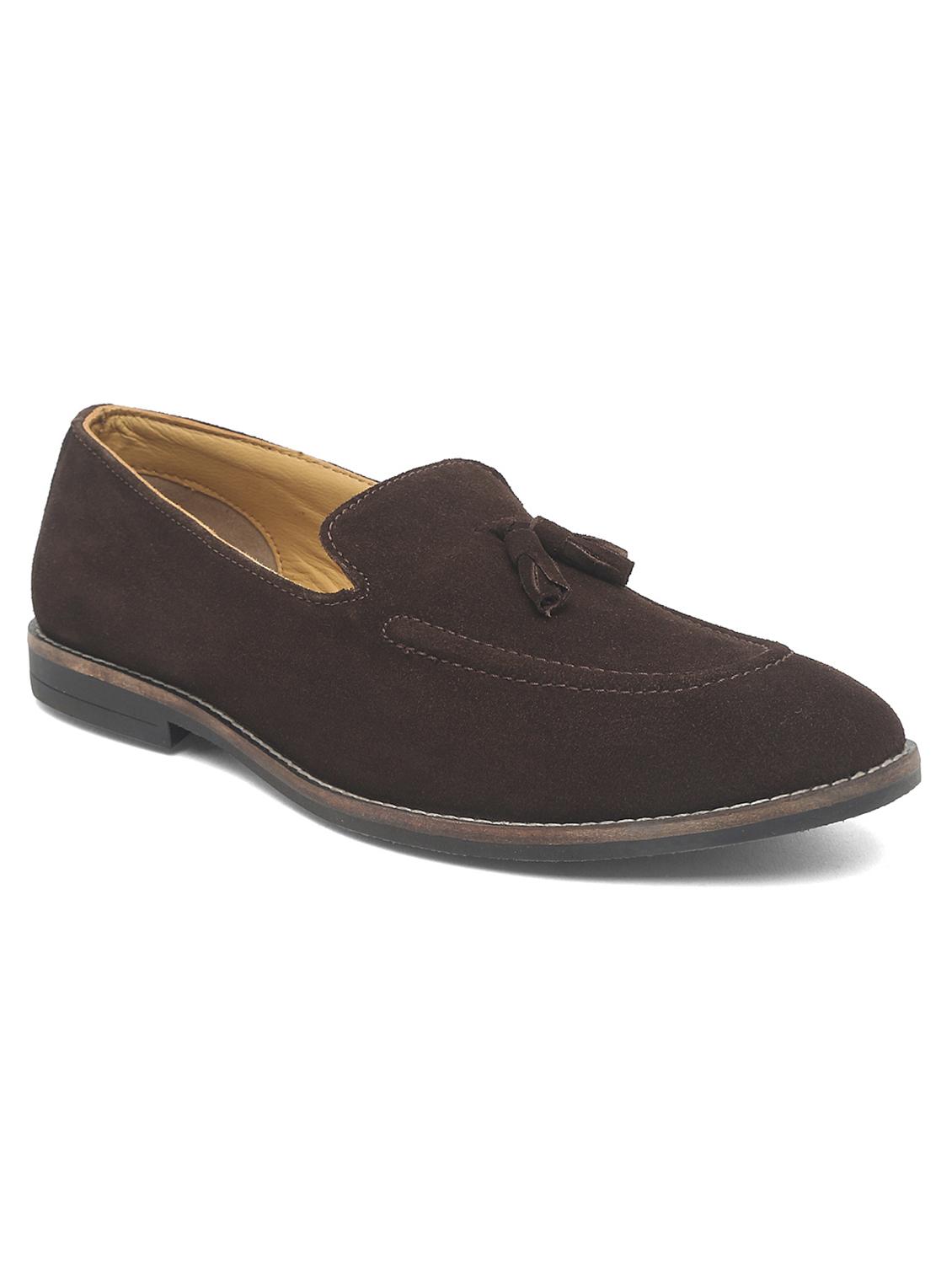 brown suede slip on loafers - 18414277 - Zoom Image - 1