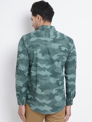 green camouflage casual shirt - 18414745 - Standard Image - 3