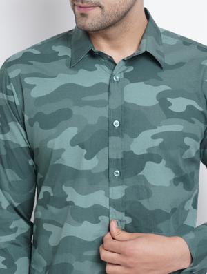 green camouflage casual shirt - 18414745 - Standard Image - 5