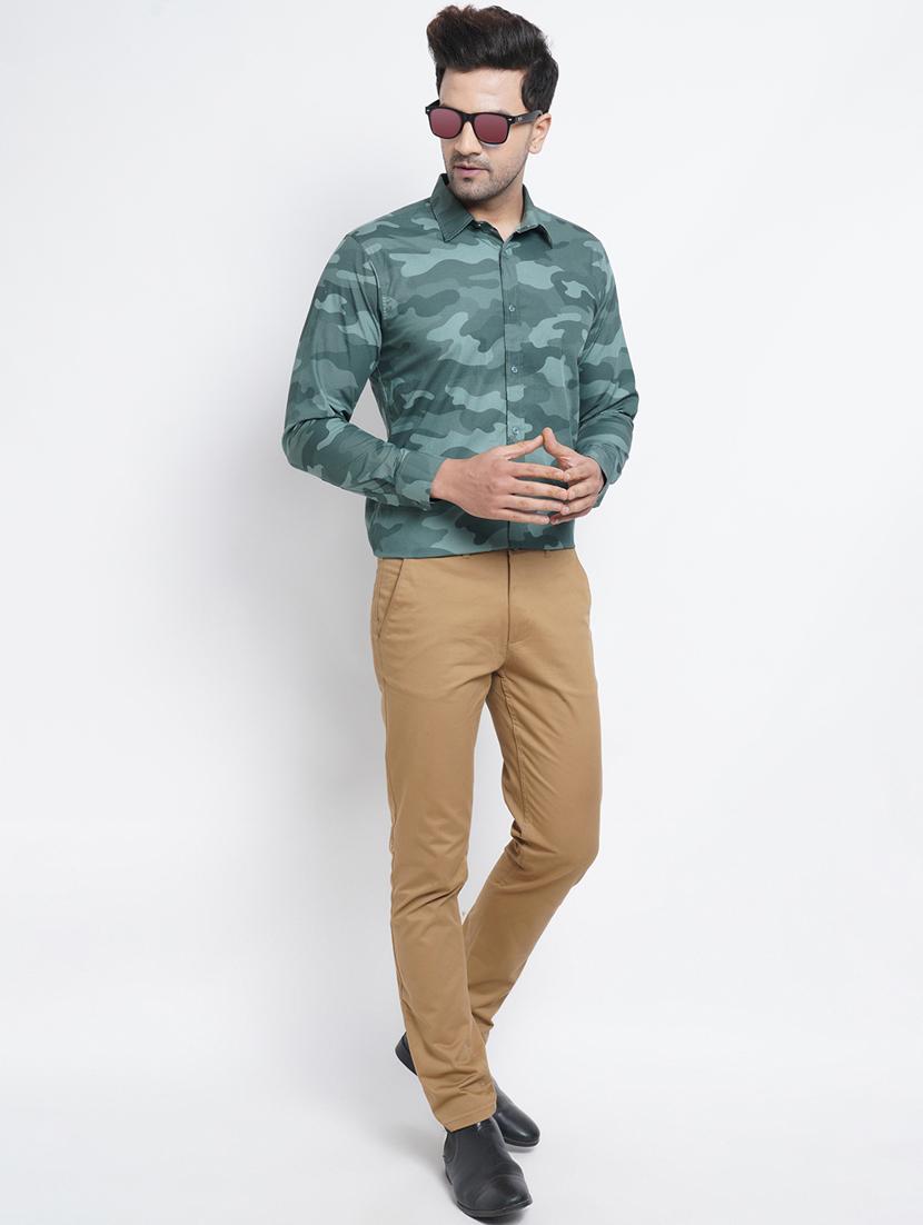 green camouflage casual shirt - 18414745 - Zoom Image - 4