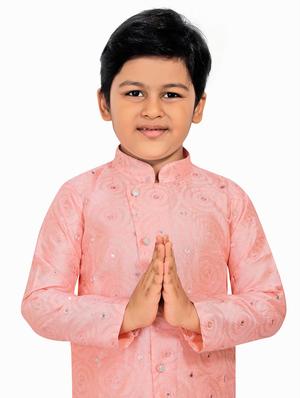 pink printed kurta pajama set - 18415885 - Standard Image - 5