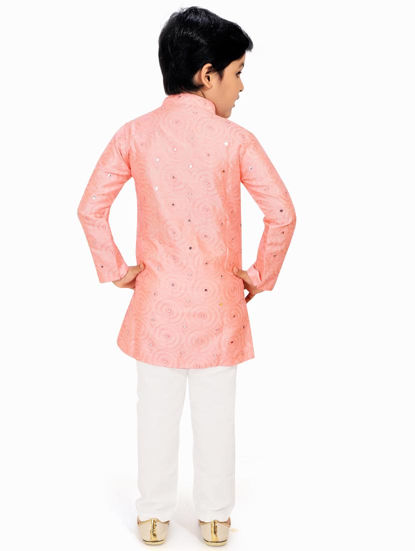 pink printed kurta pajama set - 18415885 - Zoom Image - 3