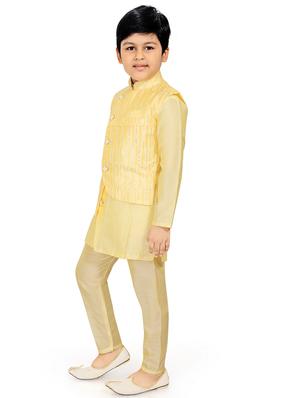 yellow printed kurta pajama set - 18415892 - Standard Image - 2