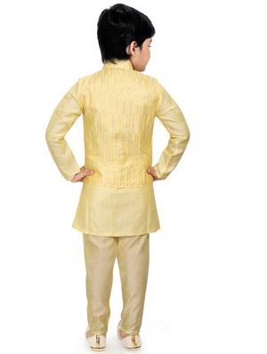 yellow printed kurta pajama set - 18415892 - Standard Image - 3