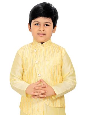 yellow printed kurta pajama set - 18415892 - Standard Image - 5