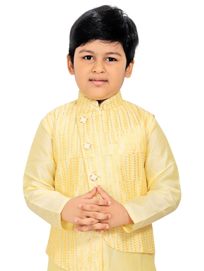 yellow printed kurta pajama set - 18415892 - Zoom Image - 5