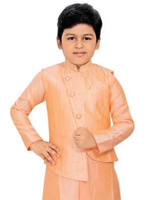 orange printed kurta pajama set - 18415895 - Standard Image - 5