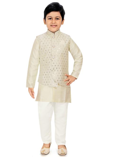 white printed kurta pajama set - 18415899 - Standard Image - 1