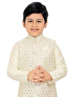 white printed kurta pajama set - 18415899 - Standard Image - 5