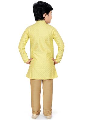 yellow embroidered kurta pajama set - 18415902 - Standard Image - 3