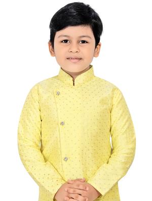 yellow embroidered kurta pajama set - 18415902 - Standard Image - 5