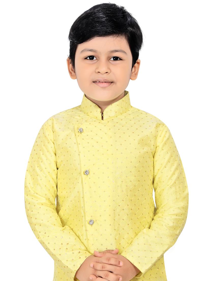 yellow embroidered kurta pajama set - 18415902 - Zoom Image - 5