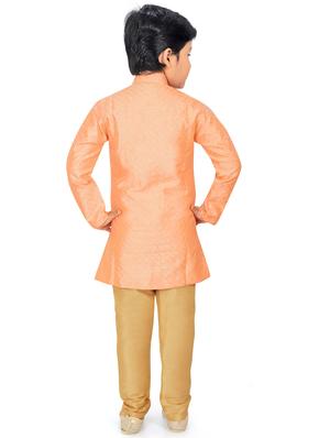 orange solid kurta pajama set - 18415906 - Standard Image - 3