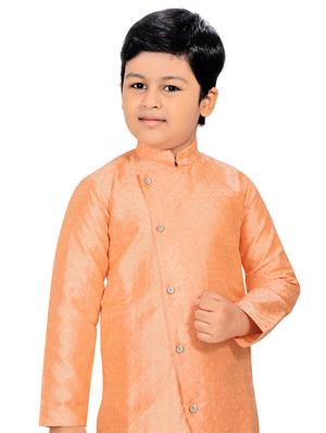 orange solid kurta pajama set - 18415906 - Standard Image - 5