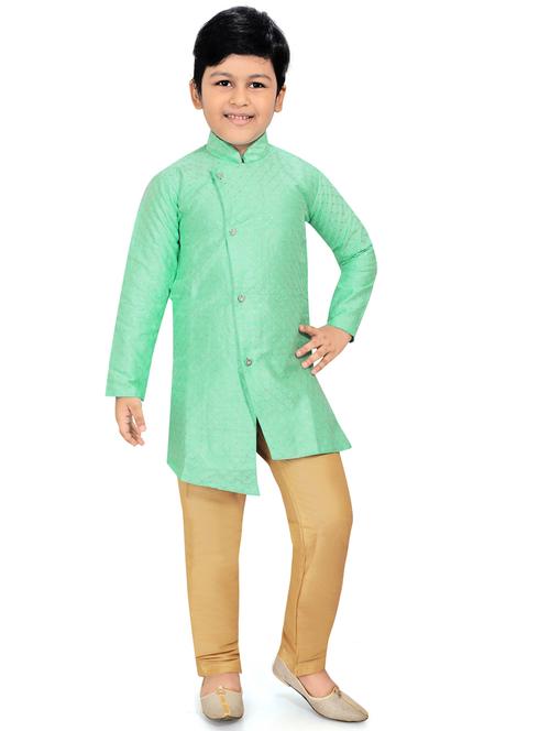 sea green solid kurta pajama set - 18415909 - Standard Image - 1