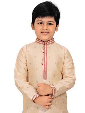 beige printed kurta pajama set - 18415910 - Standard Image - 5