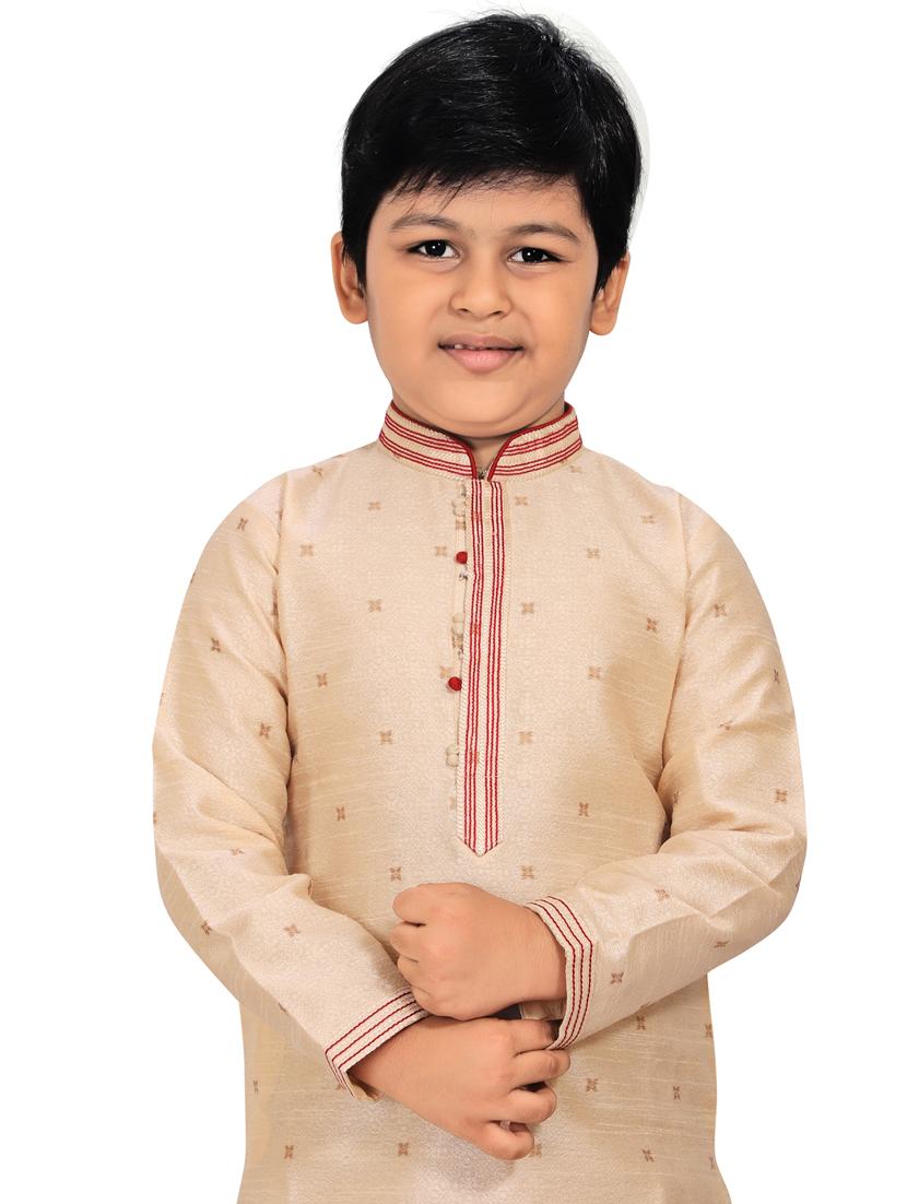 beige printed kurta pajama set - 18415910 - Zoom Image - 5